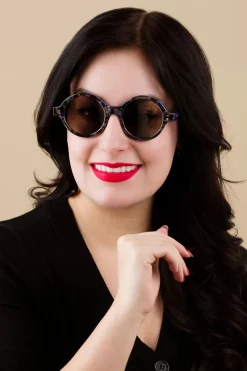 Surkana Stay Shady Ronde Zonnebril In Blauw>Vrouwen Zonnebrillen