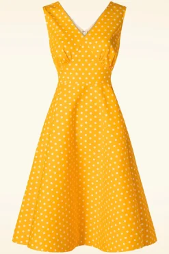 Banned Retro Summer Spot Swing Jurk In Geel>Vrouwen Plus Size Jurken