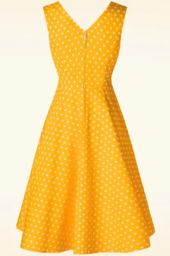 Banned Retro Summer Spot Swing Jurk In Geel>Vrouwen Plus Size Jurken