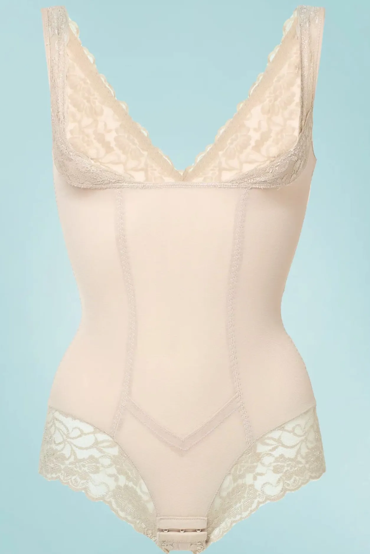 MAGIC Bodyfashion Supercontrol Kanten Body In Latte>Vrouwen Shapewear