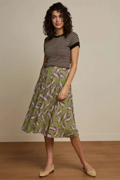 King Louie Suzette Dominica Plooirok In Woodbine Groen>Vrouwen Rokken