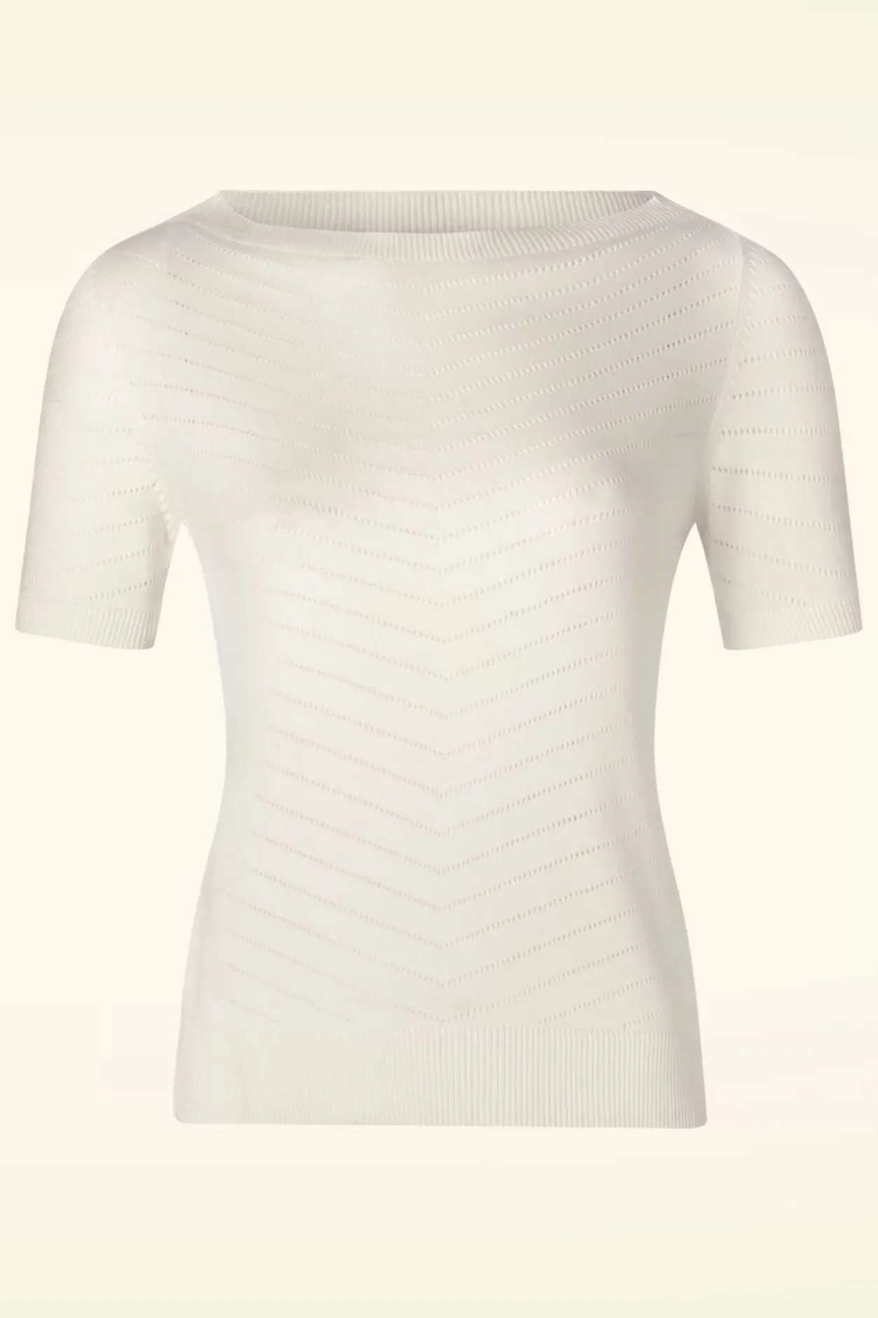 Pretty Vacant Suzie Effen Boothals Top In Sneeuwwit>Vrouwen Truitjes