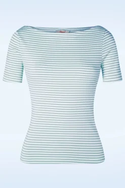 Banned Retro Sweet Candy Jersey Top In Blauw>Vrouwen T-Shirts