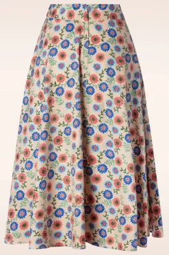 Banned Retro Sweet Floral Swing Rok In Creme><noscript><img width=