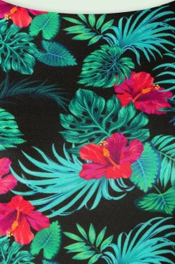 Vintage Chic for Topvintage Tanya Tropical Pencil Jurk In Zwart><noscript><img width=