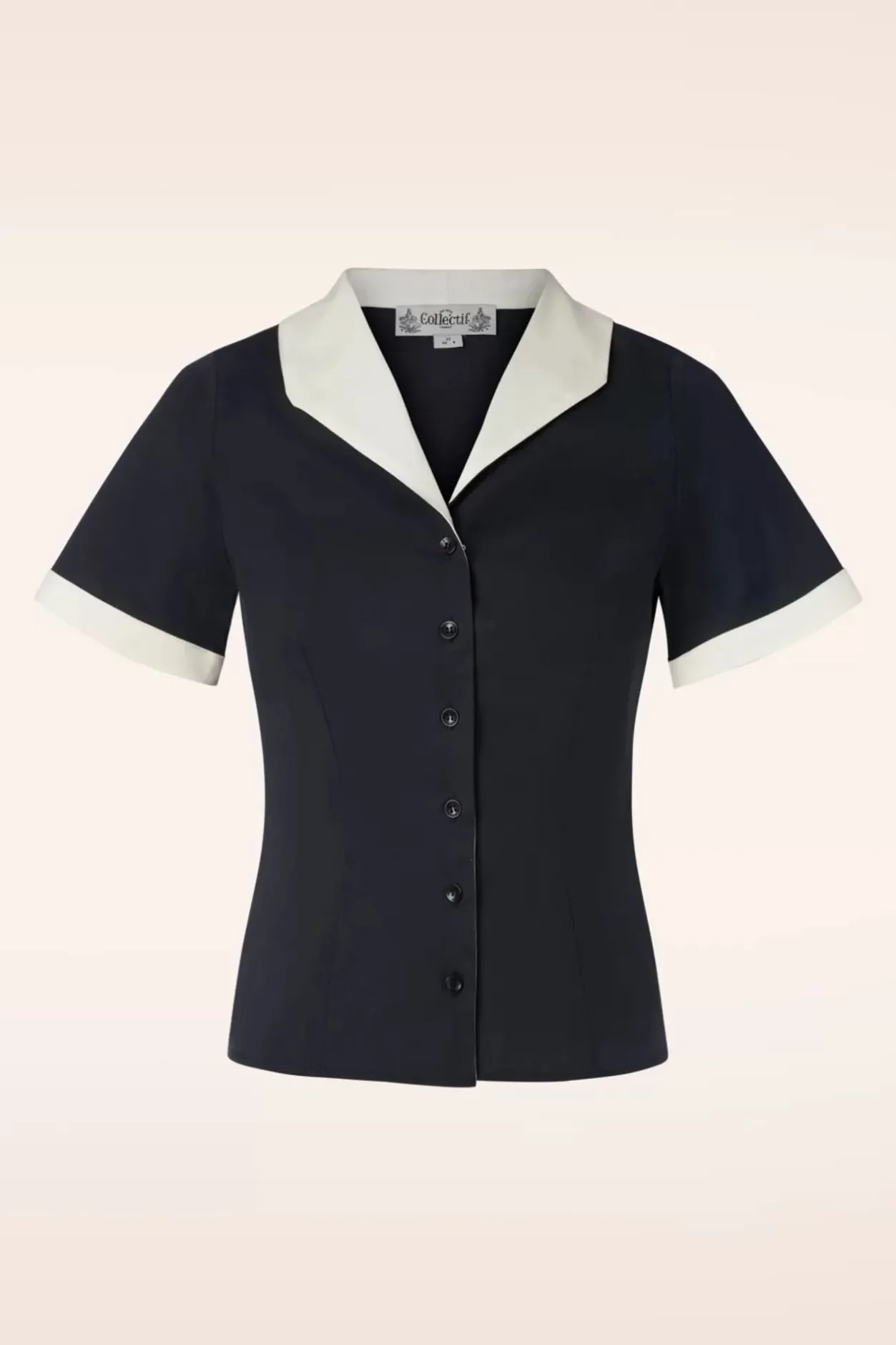Collectif Clothing Taylor Blouse In Zwart>Vrouwen Blouses