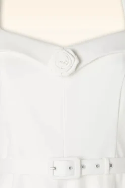 Vintage Diva The Jayne Swing Jurk In Gebroken Wit><noscript><img width=