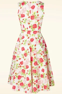 Topvintage Boutique Collection Topvintage Exclusive ~ Eliane Rose Swing Jurk In Wit><noscript><img width=