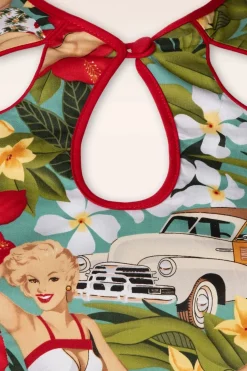 Banned Retro Tropic Dreamer Jurk In Blauw><noscript><img width=