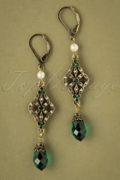 Lovely Victoriaanse Filigraan Oorbellen In Smaragd>Vrouwen Sieraden