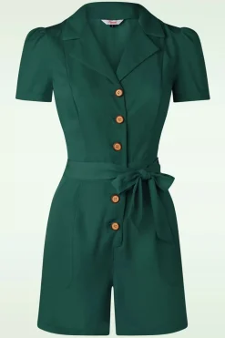 Banned Retro Viola Playsuit In Donker Groen>Vrouwen Playsuits & Jumpsuits