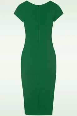 Vintage Chic for Topvintage Violetta Penciljurk In Smaragdgroen>Vrouwen Plus Size Jurken