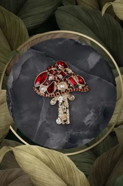 Erstwilder Well Spotted Stone Set Crystal Broche>Vrouwen Sieraden