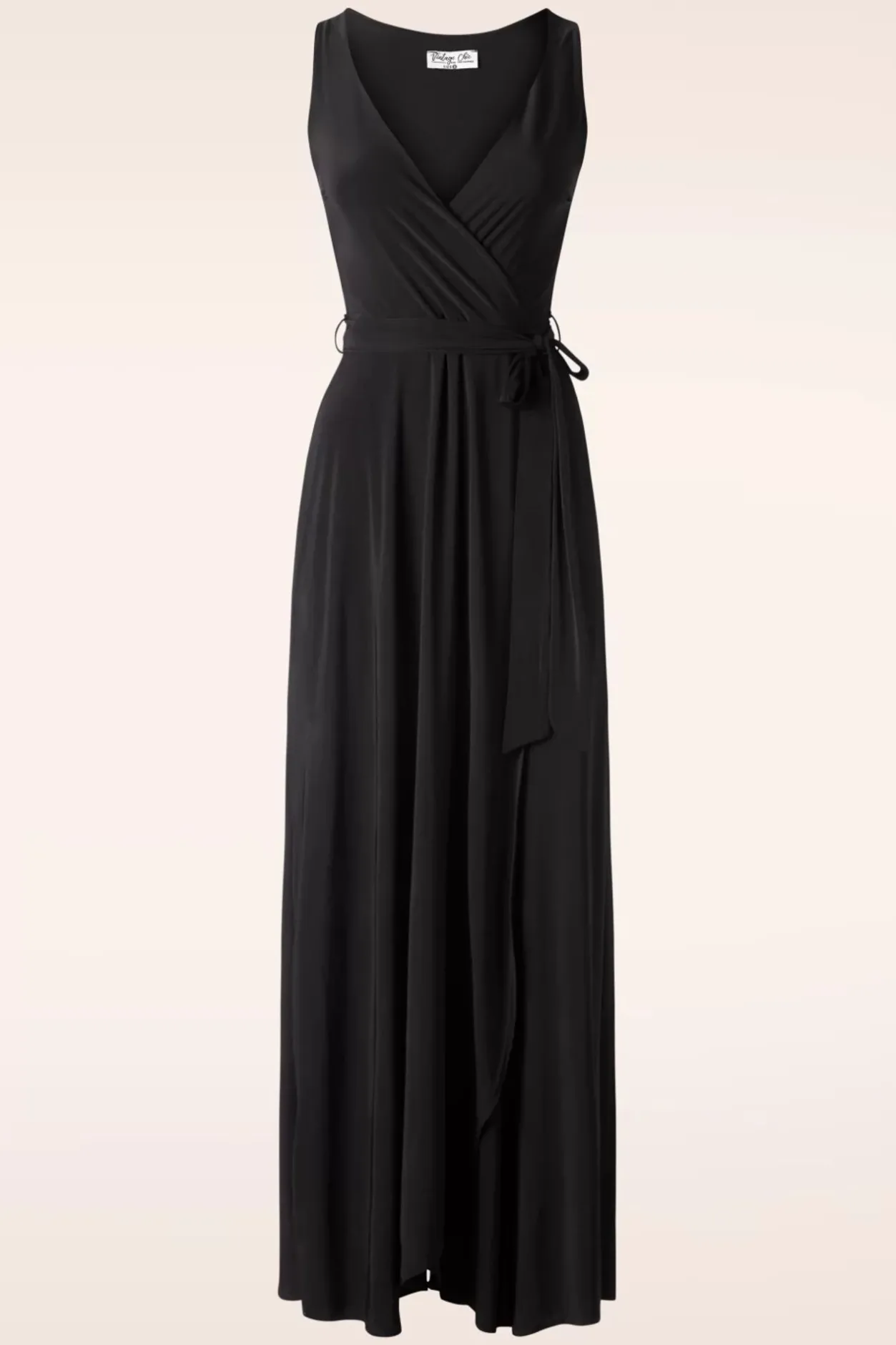 Vintage Chic for Topvintage Zoe Maxi Jurk In Zwart>Vrouwen Plus Size Jurken
